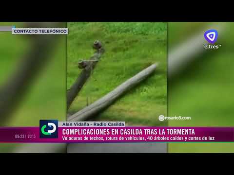 Graves destrozos por el temporal en Casilda