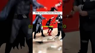 Uma luta entre Batman e Homem de Ferro é tipo isso 🤣 #edit #fyp #humor #marvel