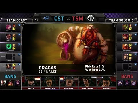 Coast vs TSM | 2014 NA LCS Spring split S4 W8D1 G2 | TSM vs Coast Super Week 8 Day 1 full game HD