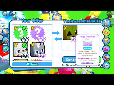 Pet simulator X trading montage #4 rb huge pumpkin cat 🎃🐱🐈