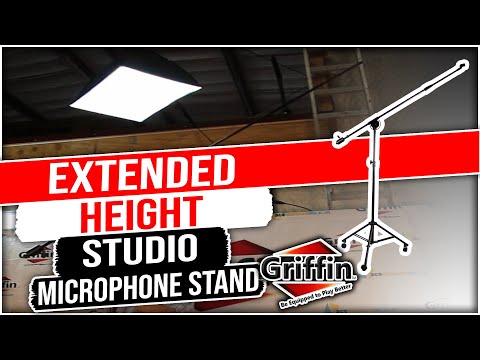 Studio Microphone Stand On Wheels Tall Overhead Boom Arm Mic Mount Stage Holder image 15