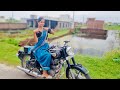 Girl Kickstart Bullet In Saree Girl Ride Bullet In Saree Kashuu 02