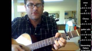 How to play " Walk Like An Egyptian" by The Bangles on acoustic guitar