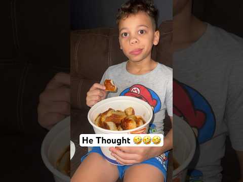 Son ANGRY he can’t eat BUCKET of PRETZELS for DINNER 🤣🤣🤣