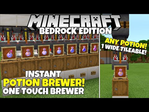 Minecraft Bedrock: INSTANT Potion Brewer! One Touch Tutorial! MCPE Xbox PC Ps4