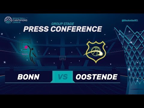 Telekom Baskets Bonn v Oostende - Press Conference - Basketball Champions League 2018