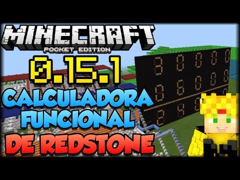 Minecraft PE 0.15.4 - CALCULADORA GIGANTE FUNCIONAL CON MECANISMOS DE REDSTONE! - Mapas