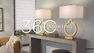 Watch A Video About the 360 Lighting Lauren Gold Ring Open Base USB Table Lamps Set of 2