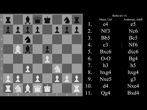 Adolf Anderssen vs Carl Mayet 1851 p4