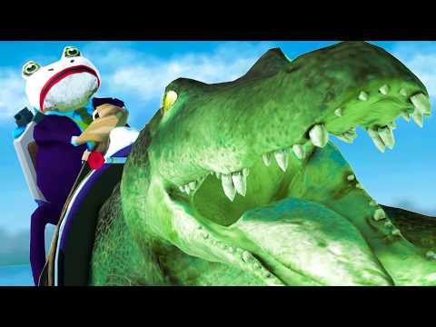 Joke Frog Takes Control of a Zombie Alligator!