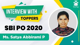 Ms Satya Abbirami P | SBI PO 2020 Topper | Interview with Toppers Series video