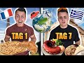 ICH ESSE JEDEN TAG In Einem Anderen LAND I 1 Woche Challenge Quer Durch EUROPA