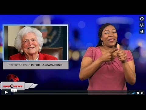 Tributes pour in for Barbara Bush (ASL - 4.18.18)