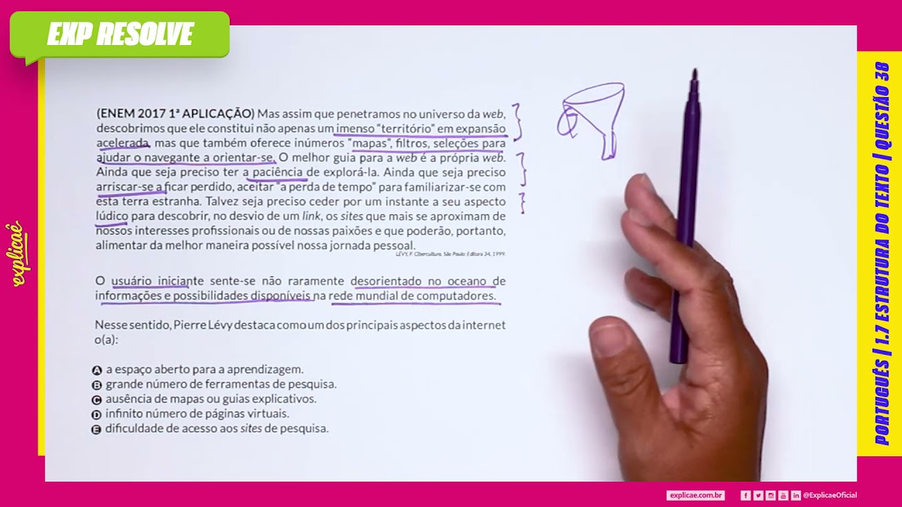 MAS ASSIM QUE PENETRAMOS NO UNIVERSO DA WEB, DESCOBRIMOS QUE ELE CONSTITUI(...) | ESTRUTURA DO TEXTO