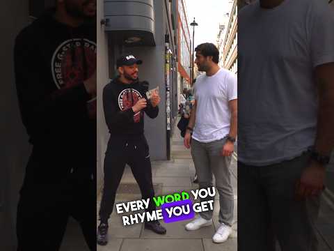 EVERY WORD You RYHME WIN £10👀💰 #Shorts #Interview