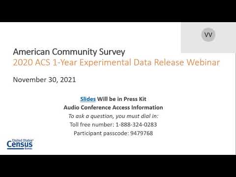 2020 American Community Survey 1-Year Experimental Data Release