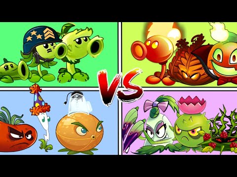 Random 4 Team Plant Battel || Who Will Win || PVZ2