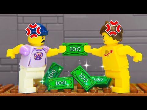 Lego City Bank Robbery Fail: 2 Thieves Arguing Money Heist