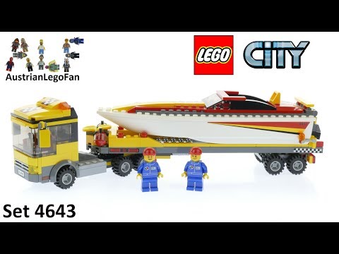 Lego City 4643 Power Boat Transporter - Lego Speed Build Review