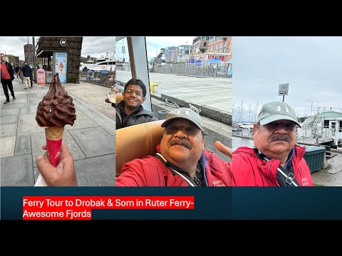 Scenic ferry journey from Oslo's Aker Brygge to the charming town of Son aboard the Ruter B21 line.