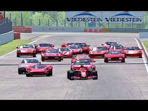 Ferrari F1 2018 vs All Ferrari Supercars - Spa
