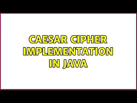 Caesar Cipher Implementation In Java 2 Solutions