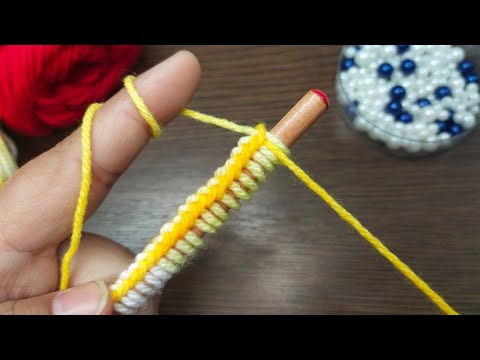 Amazing Woolen Flower Craft Idea With Pencil|Hand Embroidery Trick With Yarn