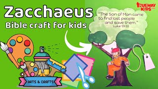 Zacchaeus climbs the tree. Bible craft for kids