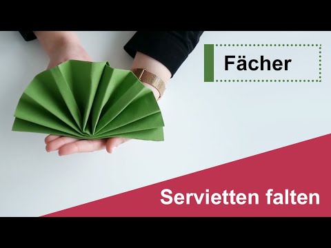 Servietten falten: Fächer - Klassische Servietten Faltung