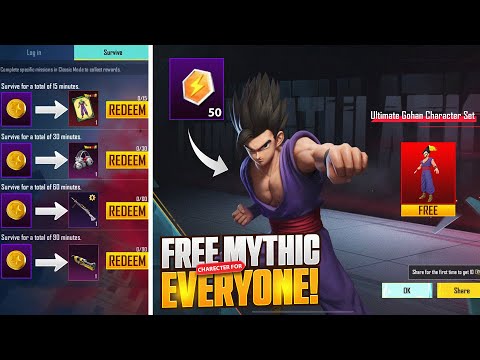Get Free Mythic Character’s | Free Crate Opening | Dragon Ball B Crate | PUBGM