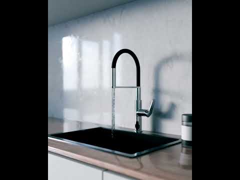 kielle Magnus - Baterie chiuvetă cu braț flexibil, crom / negru 10516110