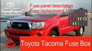 Toyota Tacoma Gen 2 (2005-2015) | Fuse box | Fuse panel description