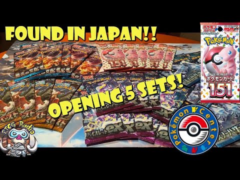 I Found 5 Different Sets of Pokémon Cards in Pokémon Centers in Japan! Huge Pokémon TCG Opening!