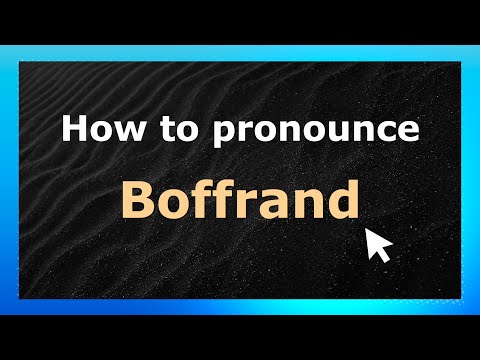 How to Pronounce Boffrand (French Pronunciation / France) | Pronounce Names