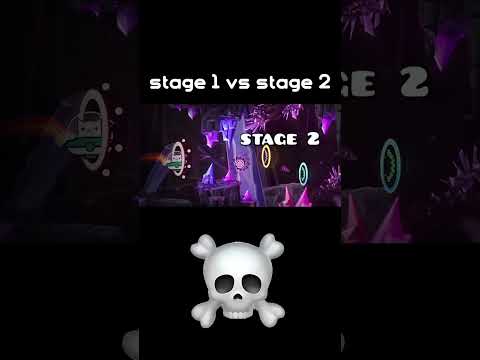 UFO stage 1 vs stage 2 #geometrydash #shorts