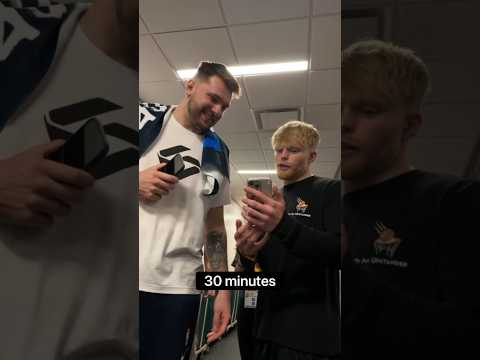 “How many tries?” – Luka Doncic reacts to Tristan Jass’ trick shot! #Shorts