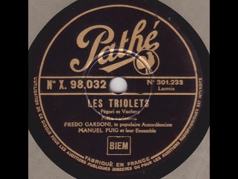 Fredo Gardoni et Puig   " les triolets "   1931