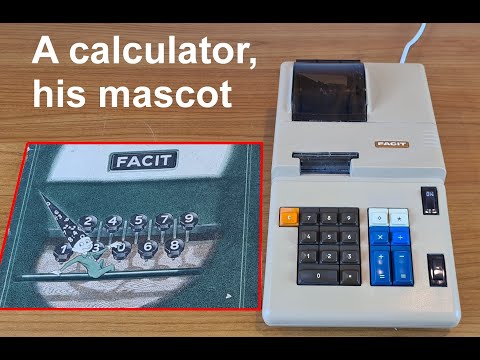Facit 1145, ein einfacher alter Taschenrechner mit einem wunderschönen Maskottchen (Video Nr. 102)