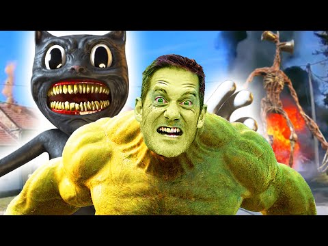 Can Hulk Defeat Cartoon Cat and Siren Head?