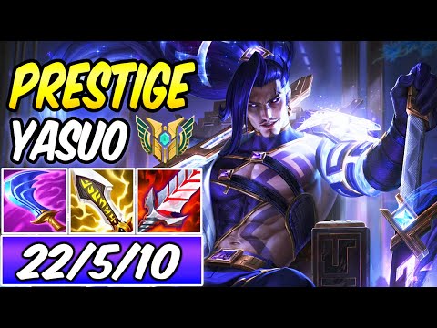 S+ PRESTIGE INKSHADOW YASUO MID GAMEPLAY | Best Build & Runes | League of Legends