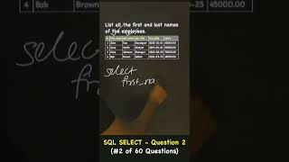 SQL Select Statement - Q & A (#2 of 60 Questions) 