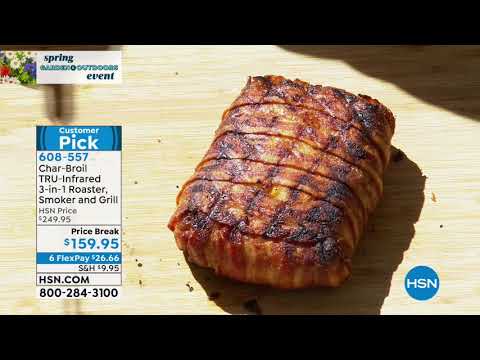 CharBroil TRUInfrared 3in1 Roaster, Smoker and Grill w/R...