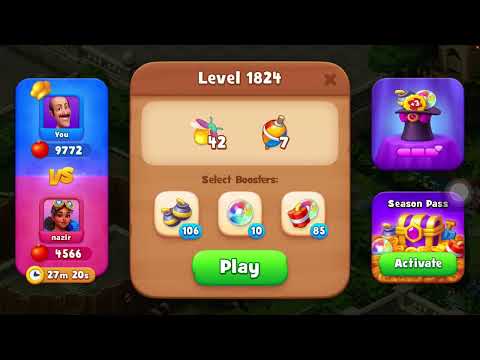 Gardenscapes level 1821 - 1825 Culinary Battle