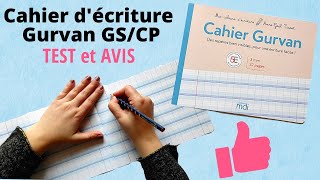 Cahier d'écriture Gurvan GS CP - Présentation et Test