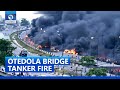 Lagos Fire: Fuel Laden Tanker Explodes On Otedola Bridge