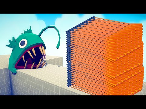 GIANT PIRANHA vs DUO GODS - Totally Accurate Battle Simulator TABS