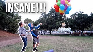 FLYING MY DOG WITH GIANT HELIUM BALLOONS!