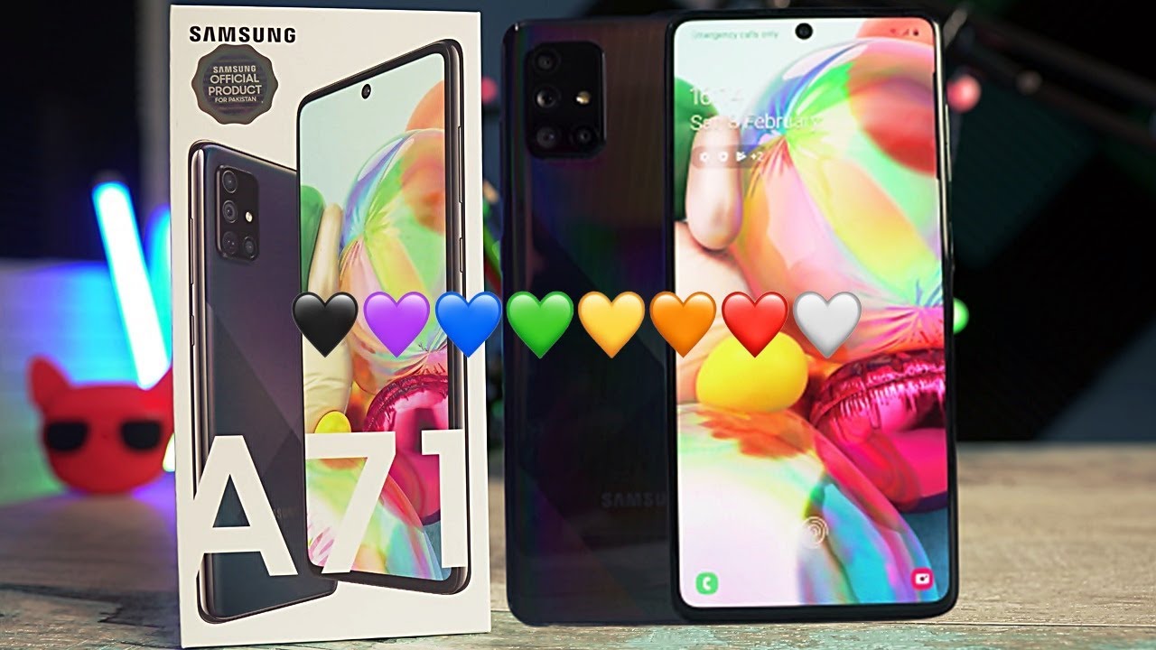 Samsung Galaxy A71 Prism Crush Black Unboxing