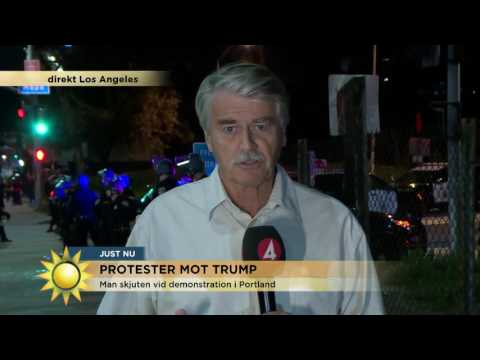 Tusentals demonstrerar mot Donald Trump - Nyhetsmorgon (TV4)
