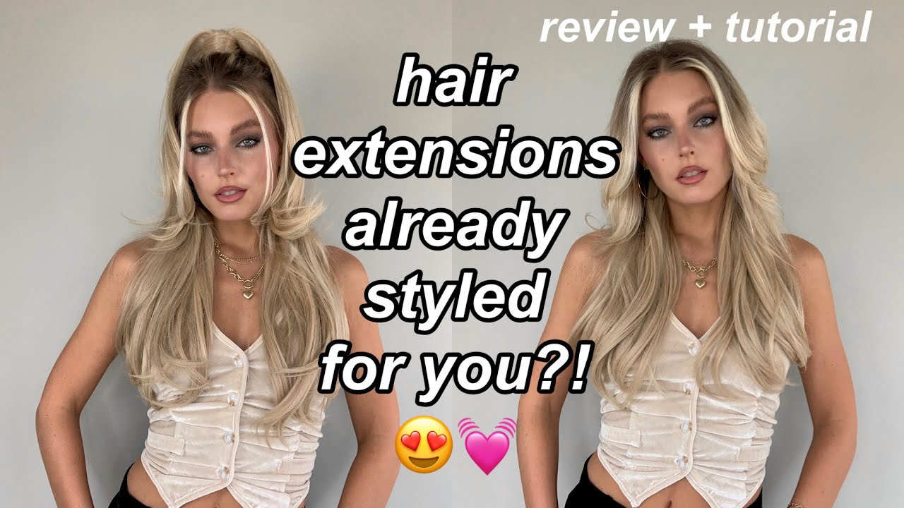half up half down hair tutorial using INH extensions (I'm obsessed!!)